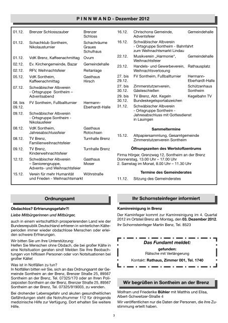 Nachrichtenblatt - Gemeinde Sontheim an der Brenz