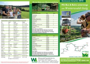 Bus & Bahn Fahrplan Westerwaldsteig - Stadt Rennerod