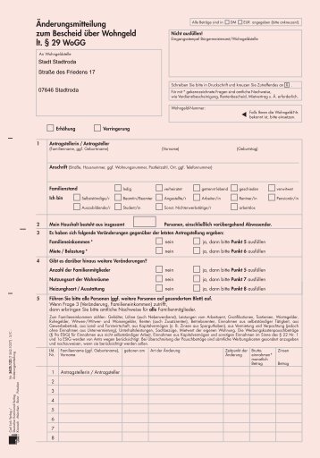 Verdienstbescheinigung Zum Antrag Auf Wohngeld Verdienstbescheinigung zum Antrag auf Wohngeld - Stadtroda