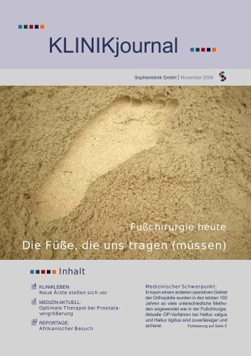 Ausgabe 1-2006 - Sophien-Kliniken Hannover