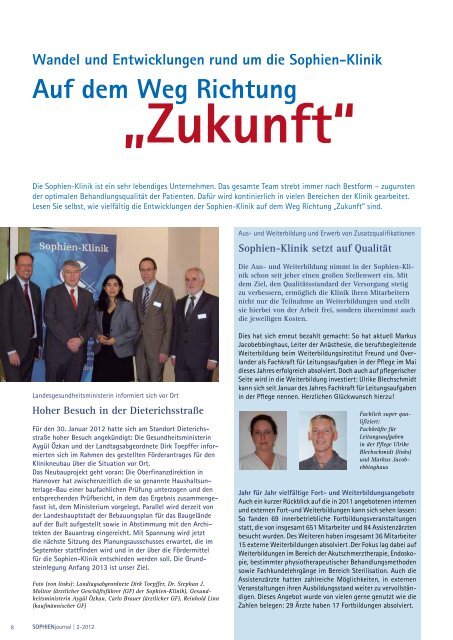 Ausgabe 2-2012 - Sophien-Kliniken Hannover