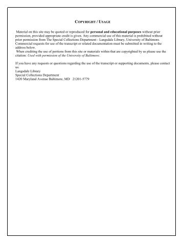 Helen Granger Boss - Special Collections - University of Baltimore