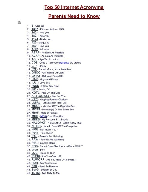 A Parent's Guide to Texting Acronyms - The Online Mom