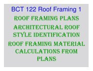 BCT 122 Roof Framing 1 ROOF FRAMING PLANS ... - PCC