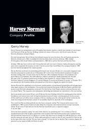 Company Profile Gerry Harvey - Harveynormanholdings.com.au