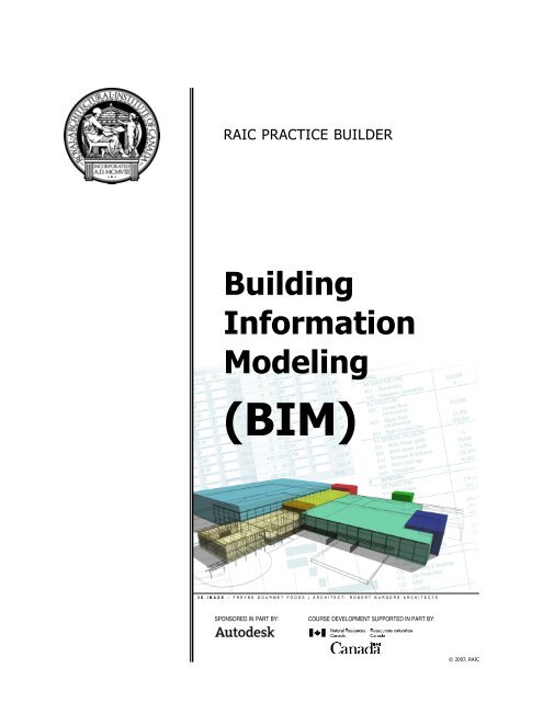 BIM - Practice Builder - Royal Architectural Institute of Canada