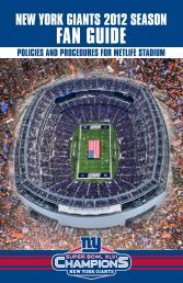 GIANTS FAN GUIDE 2012 metlife.indd - New York Giants