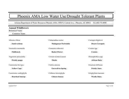 Low Water Use Drought Tolerant Plant List - Arizona Department of ...