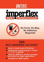 SELF-ADHERING CAP SHEET - BITEC, Bitumen Technology