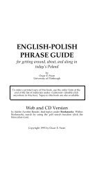 english-polish phrase guide - Polish Language Website - University ...