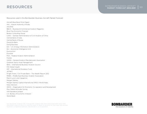 Business Aircraft Market Forecast 2012 - 2031 - Bombardier