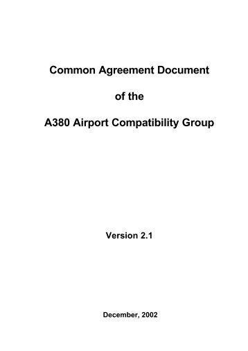 Common Agreement Document of the A380 Airport Compatibility ...