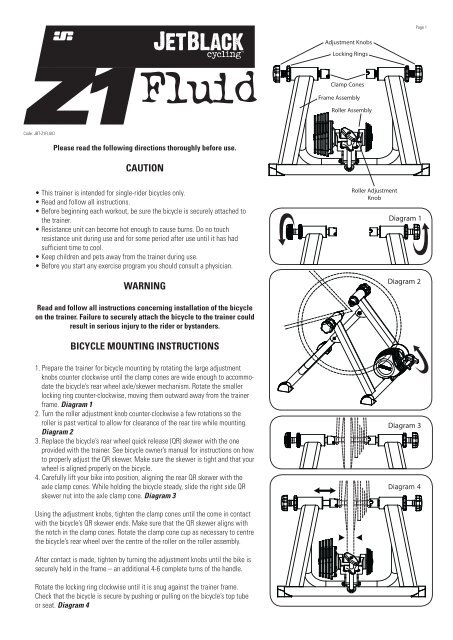 Blackburn fluid cheap trainer manual