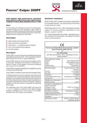 Fosroc® Colpor 200PF - EPMS Supplies