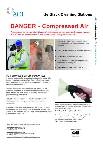 DANGER - Compressed Air - Choctaw-Kaul Distribution