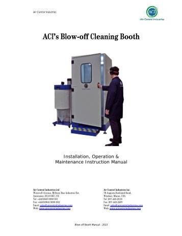 Cleaning Booth Manual-mk3 - Air Control Industries Ltd