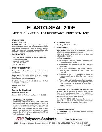 ELASTO-THANE 227 Type R POLYURETHANE JOINT SEALANT