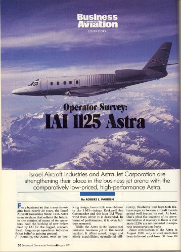 Israel Aircraft Industries and Astra Jet ... - Omni Jet Trading