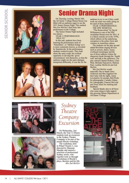 VIM Issue 1 2011 low resolution - All Saints College