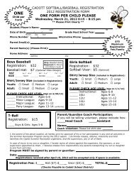 Summer Rec Registration - School District of Cadott Community