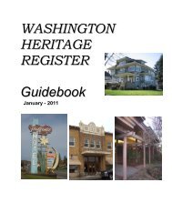 Washington Heritage Register Application and Guidebook