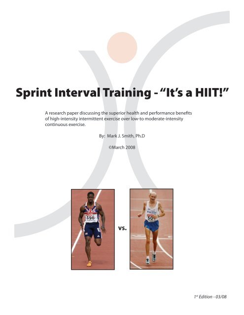 Sprint Interval Training - “It's a HIIT - Strength Coach.com