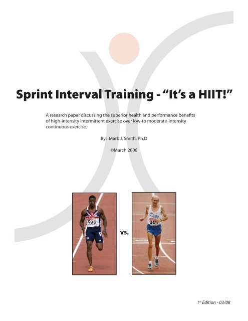 Sprint Interval Training: How to Burn Fat and Increase Speed