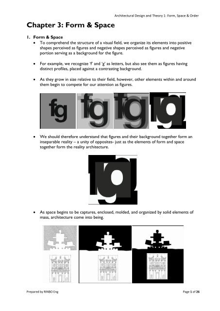 Chapter 3: Form & Space - Architecture & Interior Design