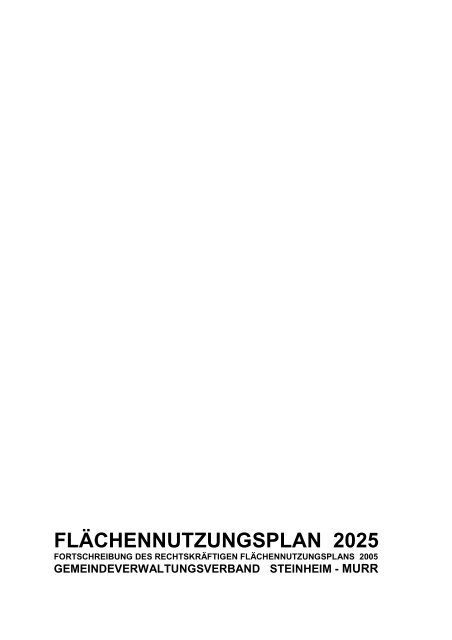 FLÄCHENNUTZUNGSPLAN 2025 - Stadt Steinheim an der Murr