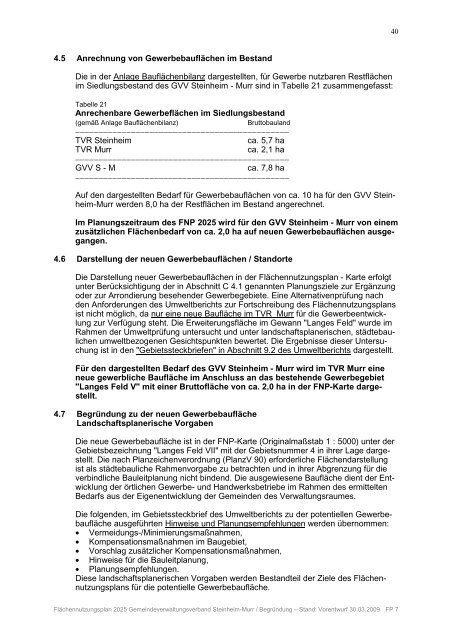 FLÄCHENNUTZUNGSPLAN 2025 - Stadt Steinheim an der Murr