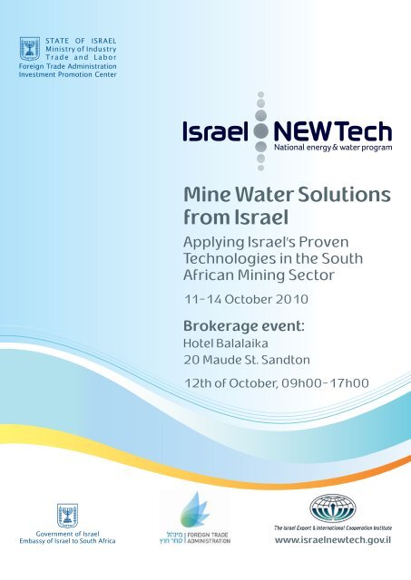Mine Water Solutions from Israel - Israeli-South African Trade ...