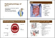 Pathophysiology of GIT I