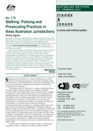 Stalking : policing and prosecuting practices in three Australian ...