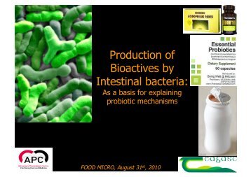 Production of Bioactives by Intestinal bacteria: