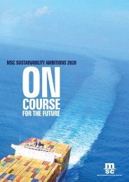 MSC Sustainability Ambitions 2020 - Mediterranean Shipping ...