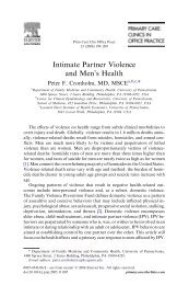 Intimate Partner Violence and Men's Health - University of ...