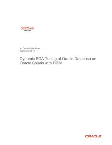 Dynamic SGA Tuning of Oracle Database on Oracle Solaris with DISM