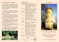 Flyer 125 Jahre Wierturm - Stadt Tecklenburg