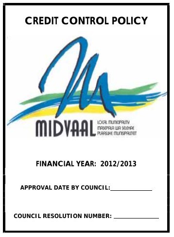 CREDIT CONTROL POLICY - Midvaal Local Municipality