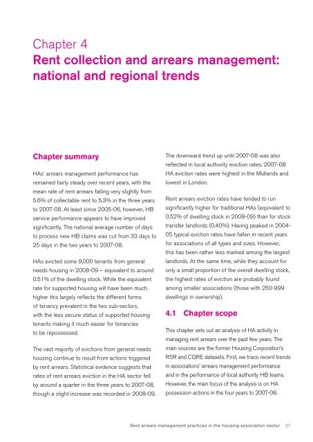 Rent arrears management practices in the housing association sector