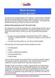 Rent Arrears - do you need help?... - Wakefield and District Housing