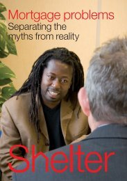 Shelter advice leaflet - Mortgage problems: Separating the myths