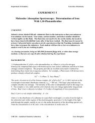 EXPERIMENT 5 Molecular Absorption Spectroscopy: Determination ...