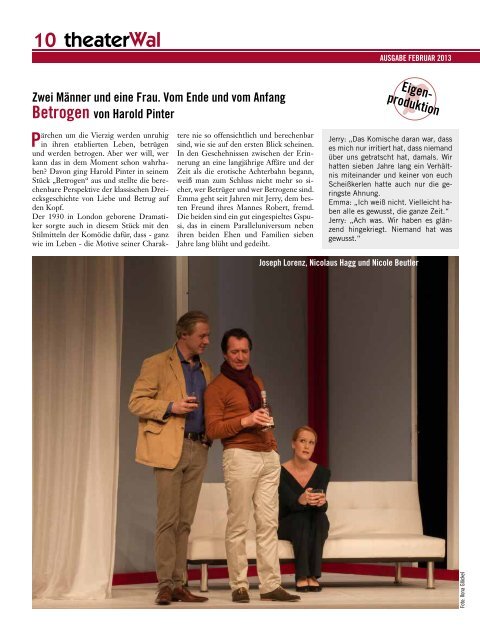 online lesen oder downloaden. - Stadttheater Walfischgasse