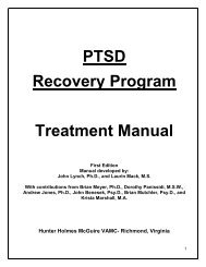 PTSD Recovery Group-Client Manual