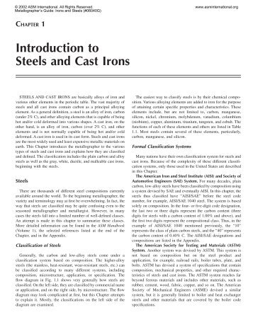 Sample Chapter - asm iron and steel - ASM International