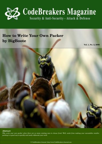 How to Write Your Own Packer by BigBoote - StonedCoder.org