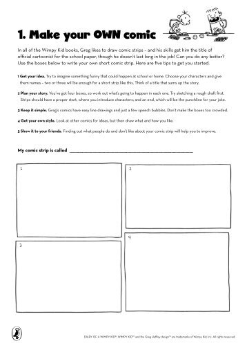 1. Make your OWN comic - Scholastic