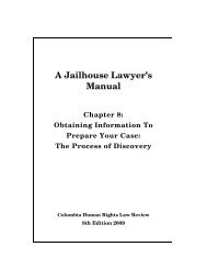 A Jailhouse Lawyer's Manual - Columbia Law School