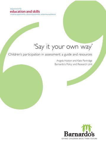 'Say it your own way' - Barnardo's